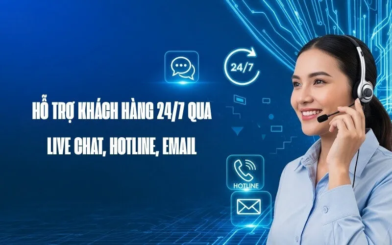 Liên hệ Hỗ Trợ Khách Hàng 247 Qua Live Chat, Hotline, Email